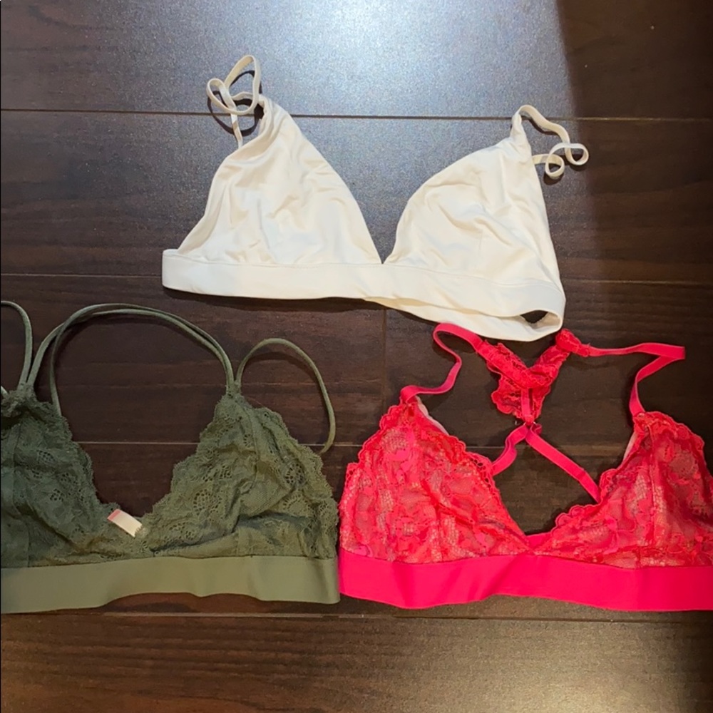 3 bralettes size small